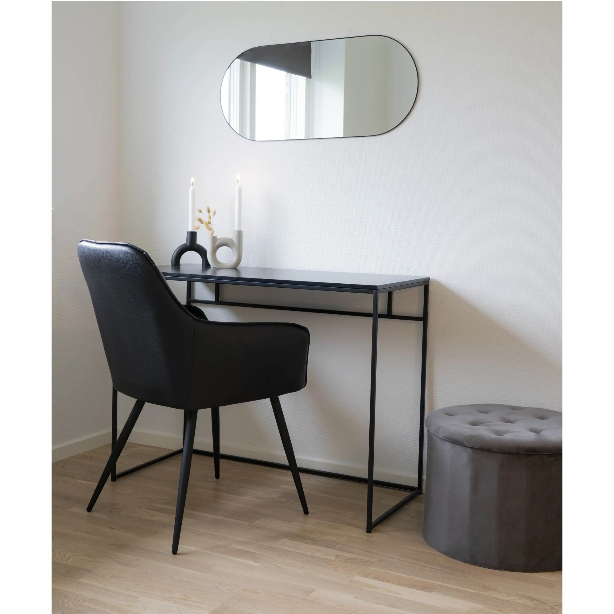 tinkaro Vita Schreibtisch 100 x 45 x 75 cm Schwarz