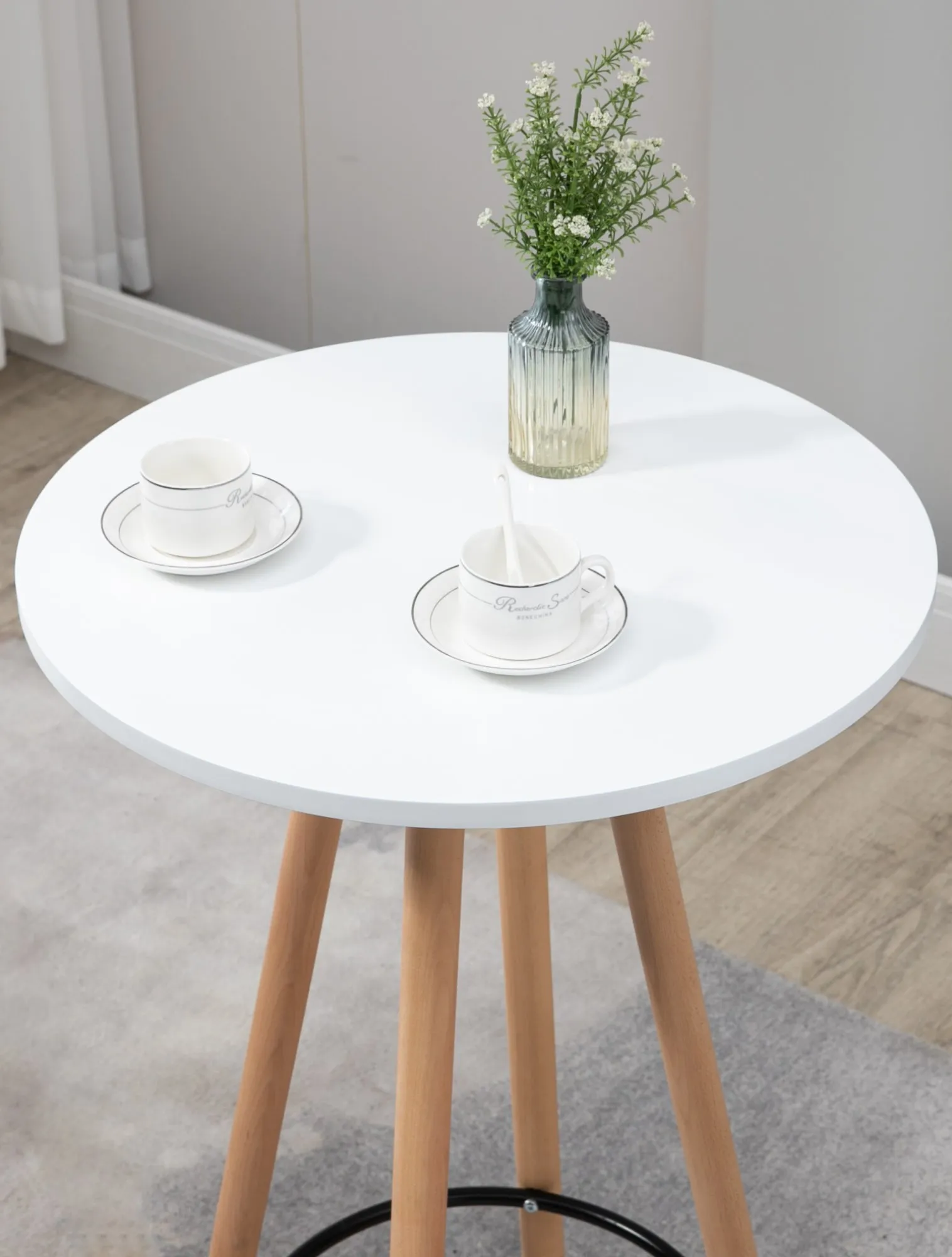 Stehtisch Livia rund 60x60x107 cm Weiß