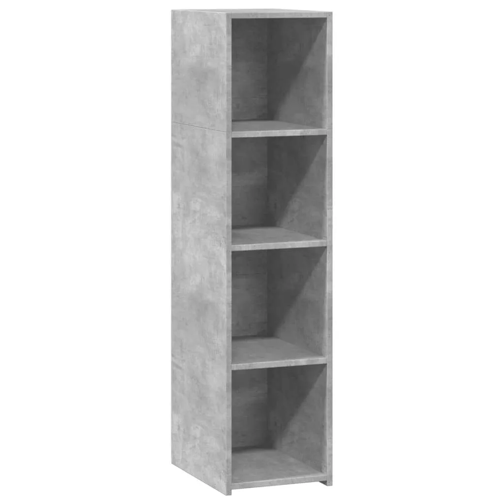 Klassisches Highboard Betongrau 30 x 41 x 124 cm aus Holzwerkstoff