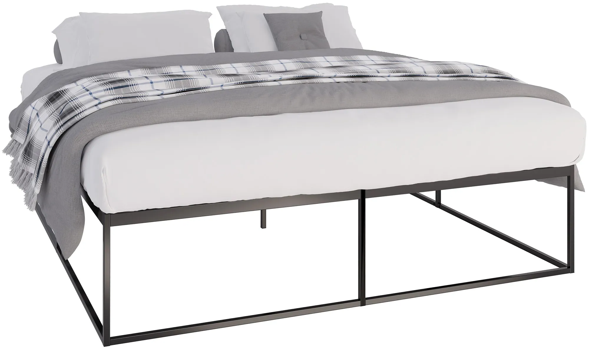 Metallbett Scala 185,5 x 205,5 x 46,5 cm schwarz