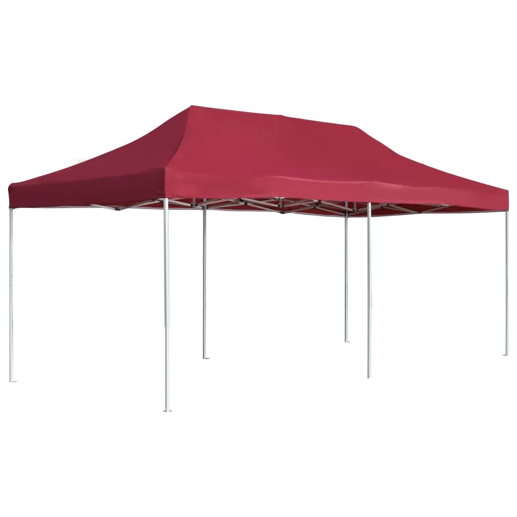Partyzelt 6x3x3,07 m Weinrot mit Aluminiumrahmen und Oxford-Dach