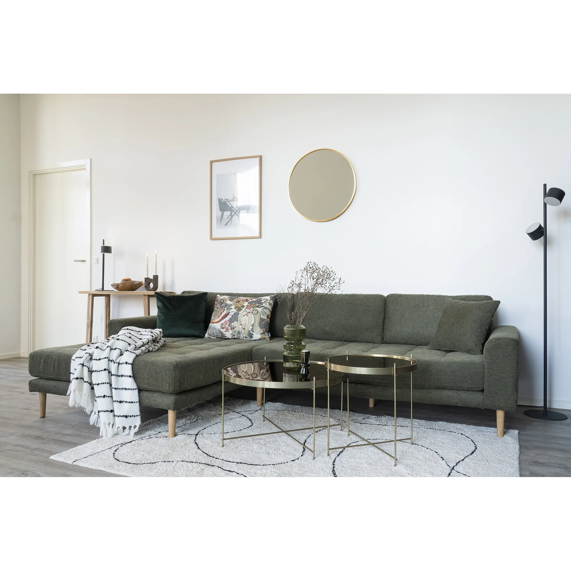 tinkaro Spiegel Madrid ø60 cm Messing-Optik