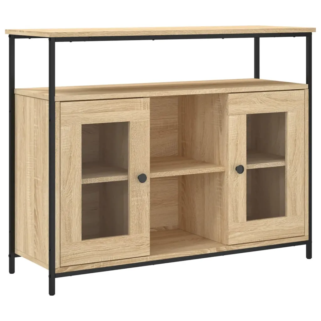 Klassisches Sideboard 100 x 35 x 80 cm in Sonoma-Eiche