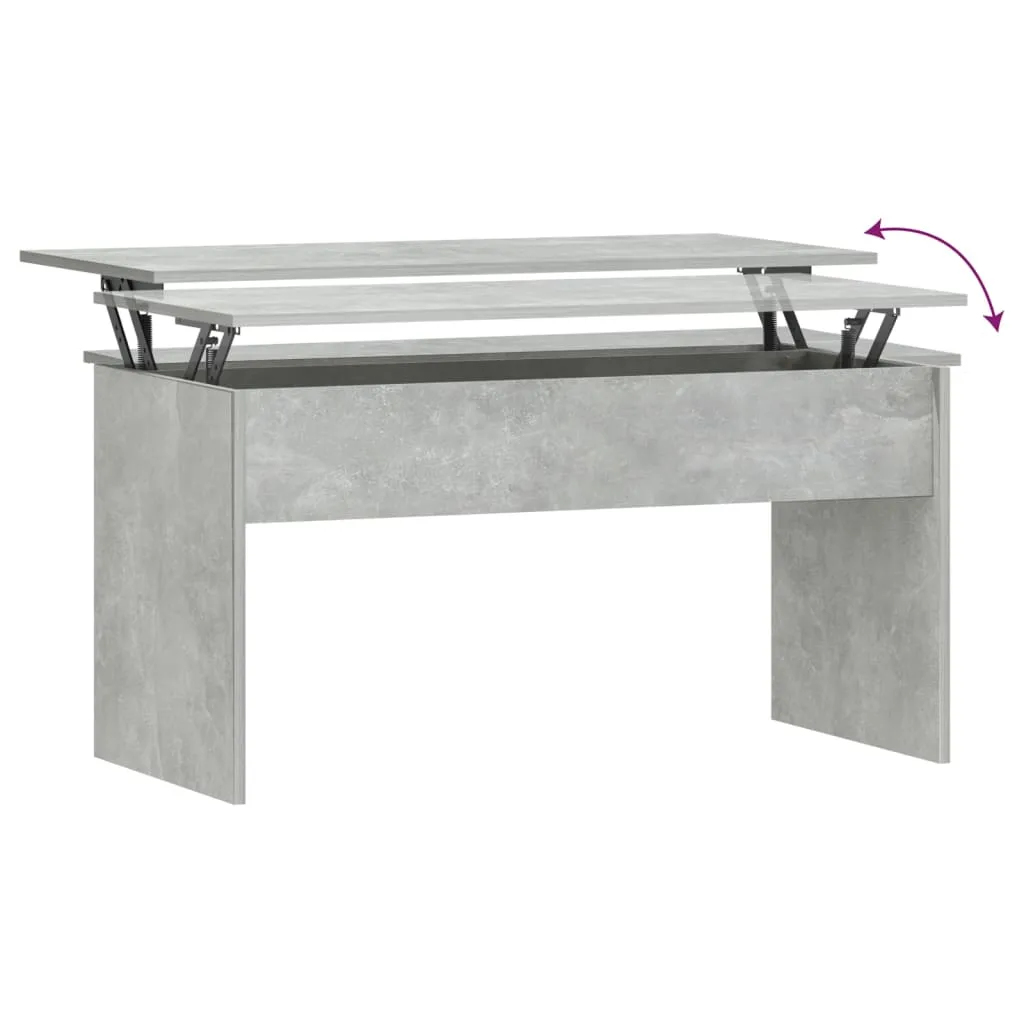 Höhenverstellbarer Couchtisch 102x50,5x52,5 cm in Betongrau