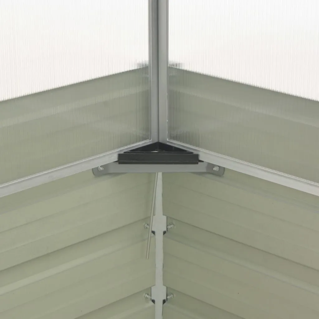 Gartenhaus Gewächshaus 100x100x77 cm Anthrazit mit Aluminium- und Stahlrahmen