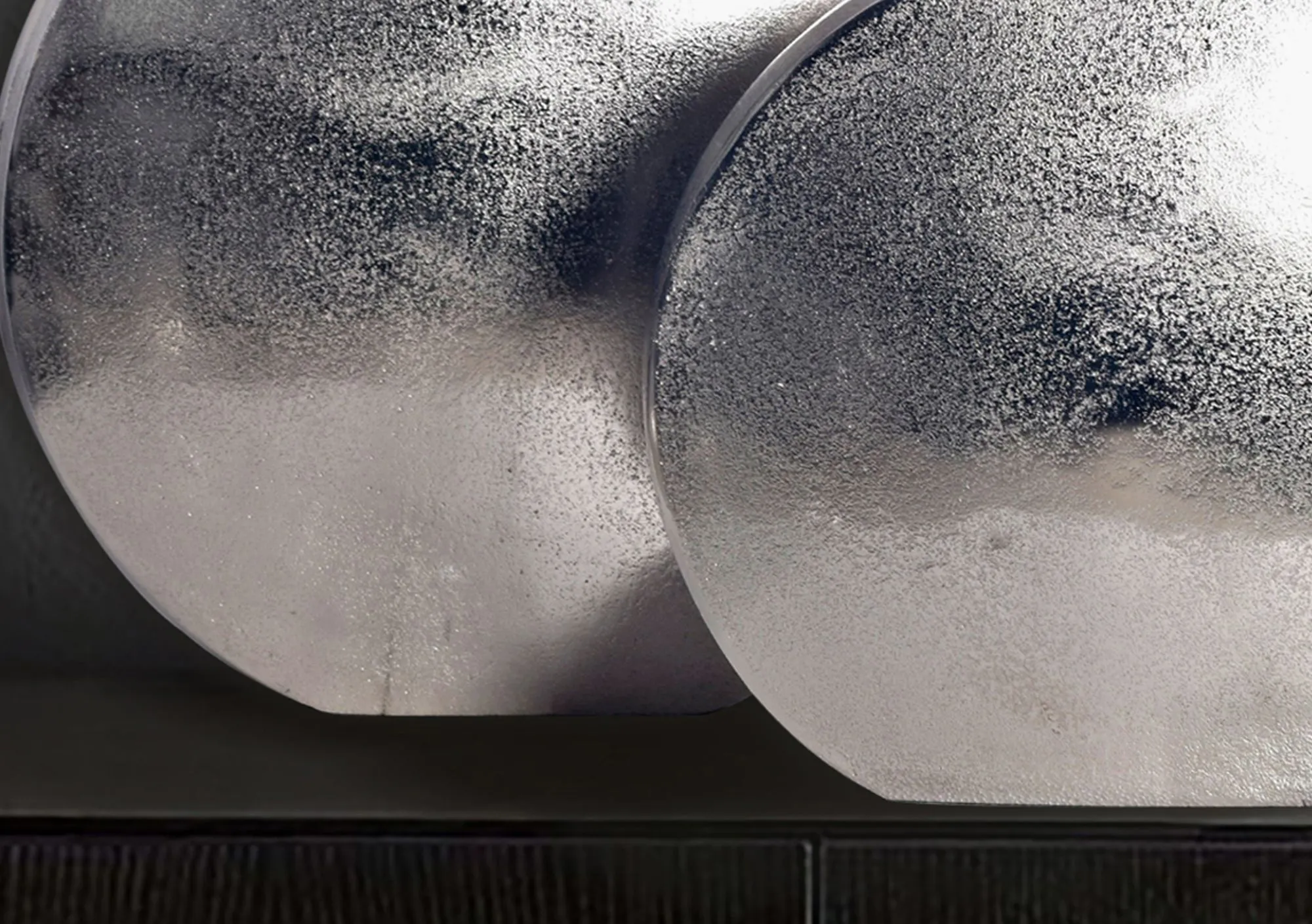 Deko Vase 2er Set Aluminium Silber Blumenvase Modern
