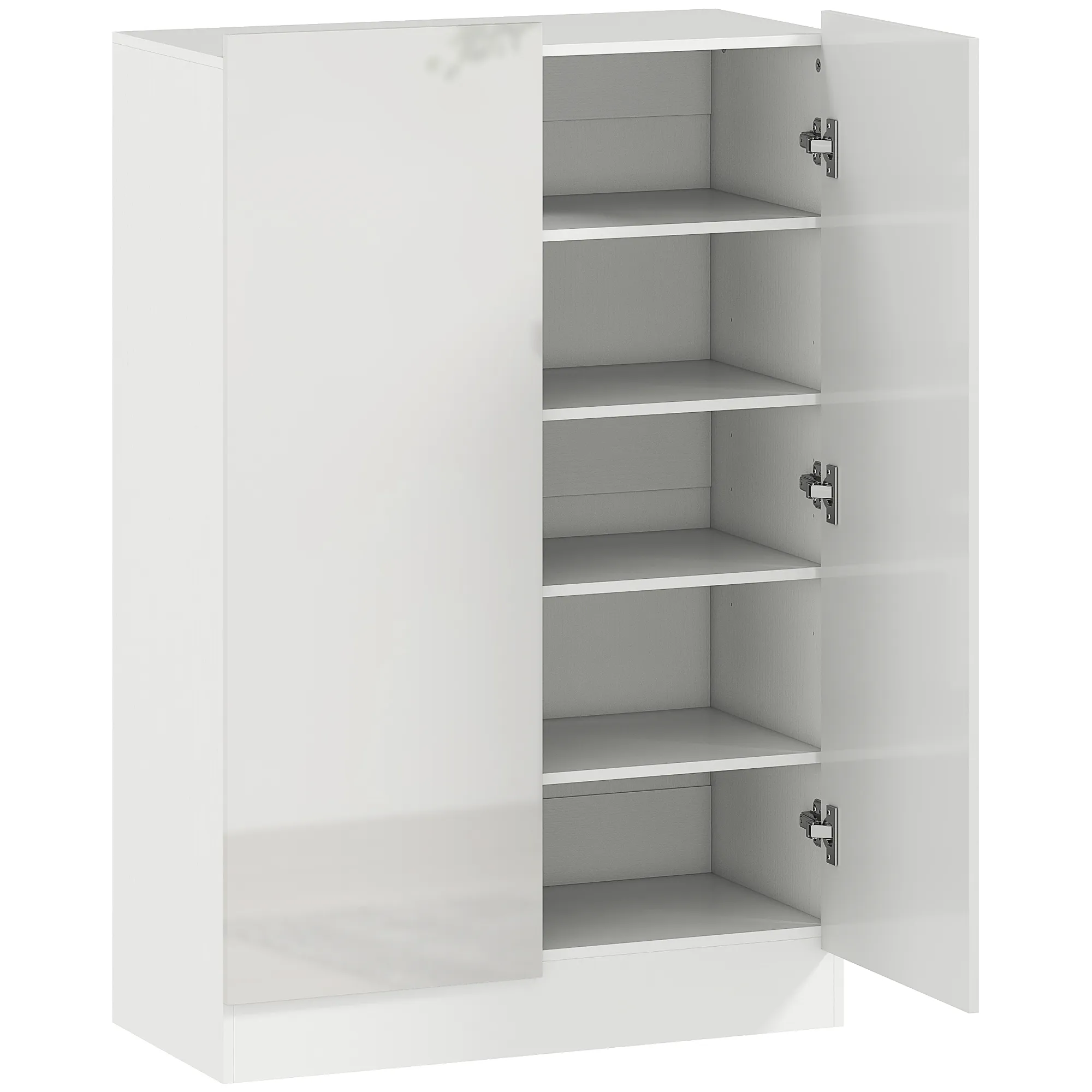 Schuhschrank Weiß 72B x 34,5T x 103H cm mit 5 Regalen