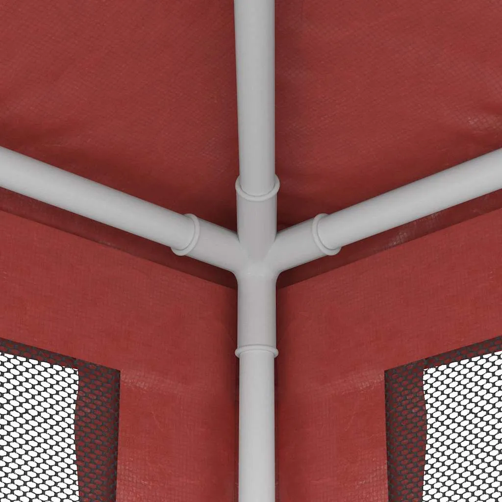Partyzelt Rot 200 x 200 x 240 cm mit 4 Mesh-Seitenwänden