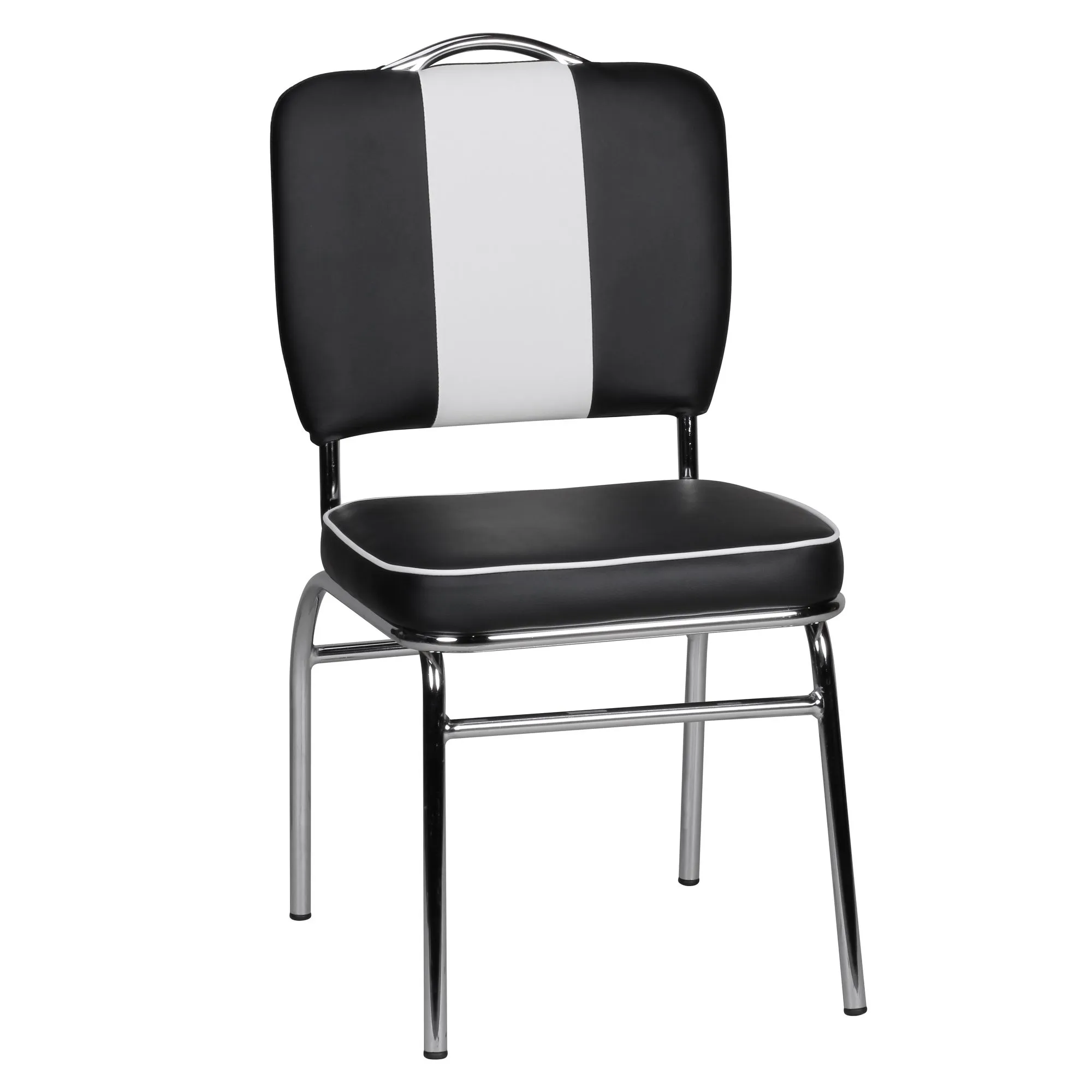 tinkaro Esszimmerstuhl YONIT Kunstleder Metall Esstischstuhl Schwarz/Weiß tinkaro Esszimmerstuhl YONIT Kunstleder Metall Esstischstuhl Schwarz/Weiß