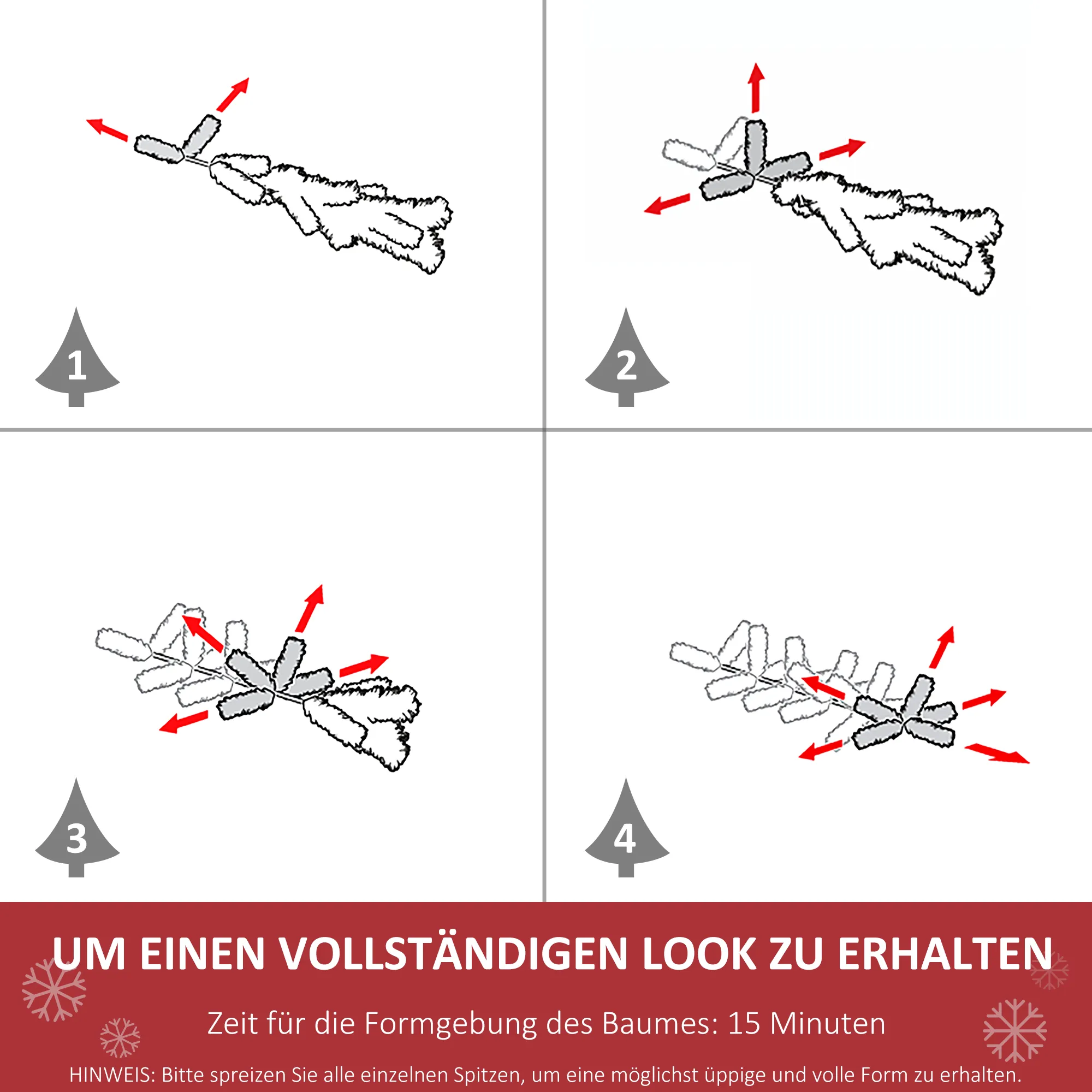 Weihnachtsbaum künstliche Künstliche Tanne Christbaum, inkl Ständer Weihnachtsstern 2,1 m, Grün