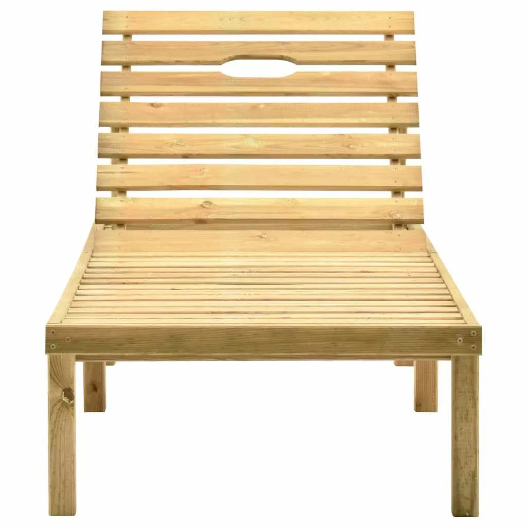 Gartenliege aus imprägniertem Massivholz 200x70x31,5-77 cm