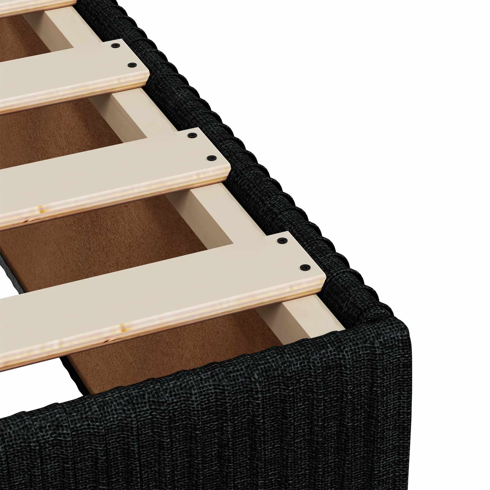 Boxspringbett 120x200 cm mit Taschenfederkern Matratze, Schwarz