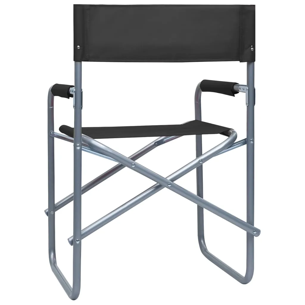 Klappbarer Regiestuhl Schwarz 48 x 57 x 79 cm
