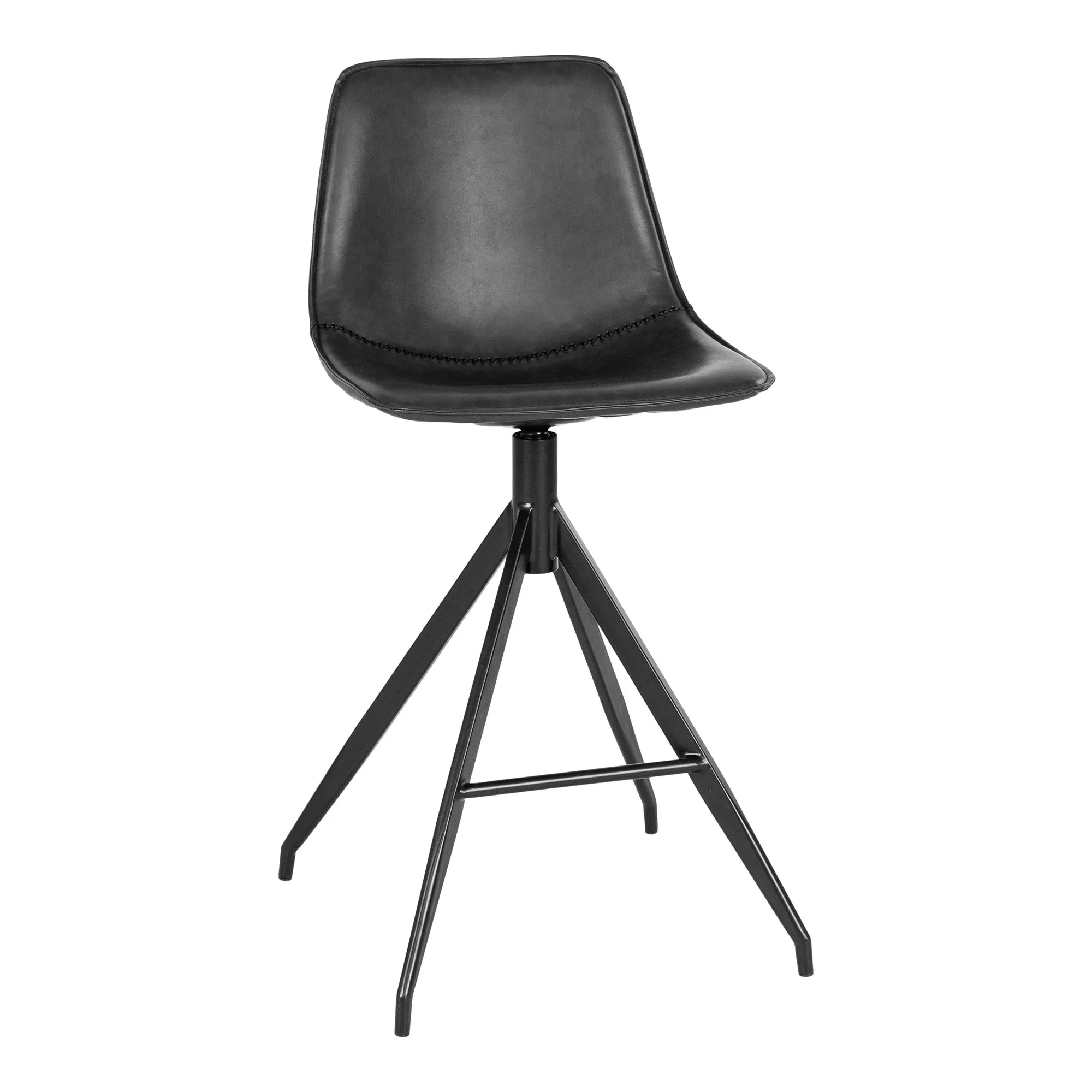 tinkaro Barhocker Monaco PU-Leder 51 x 44 x 96 cm Schwarz