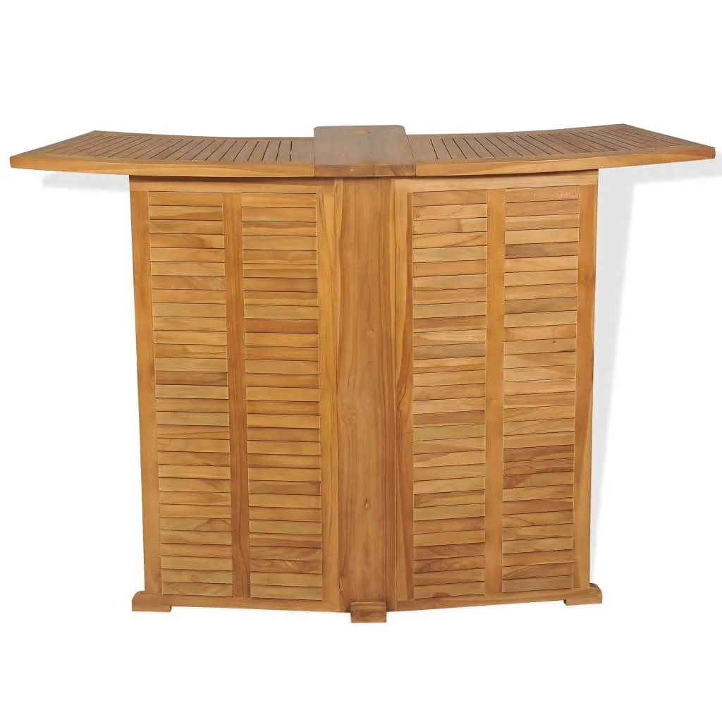 Klappbarer Stehtisch aus Naturholz Braun 155x53x105 cm