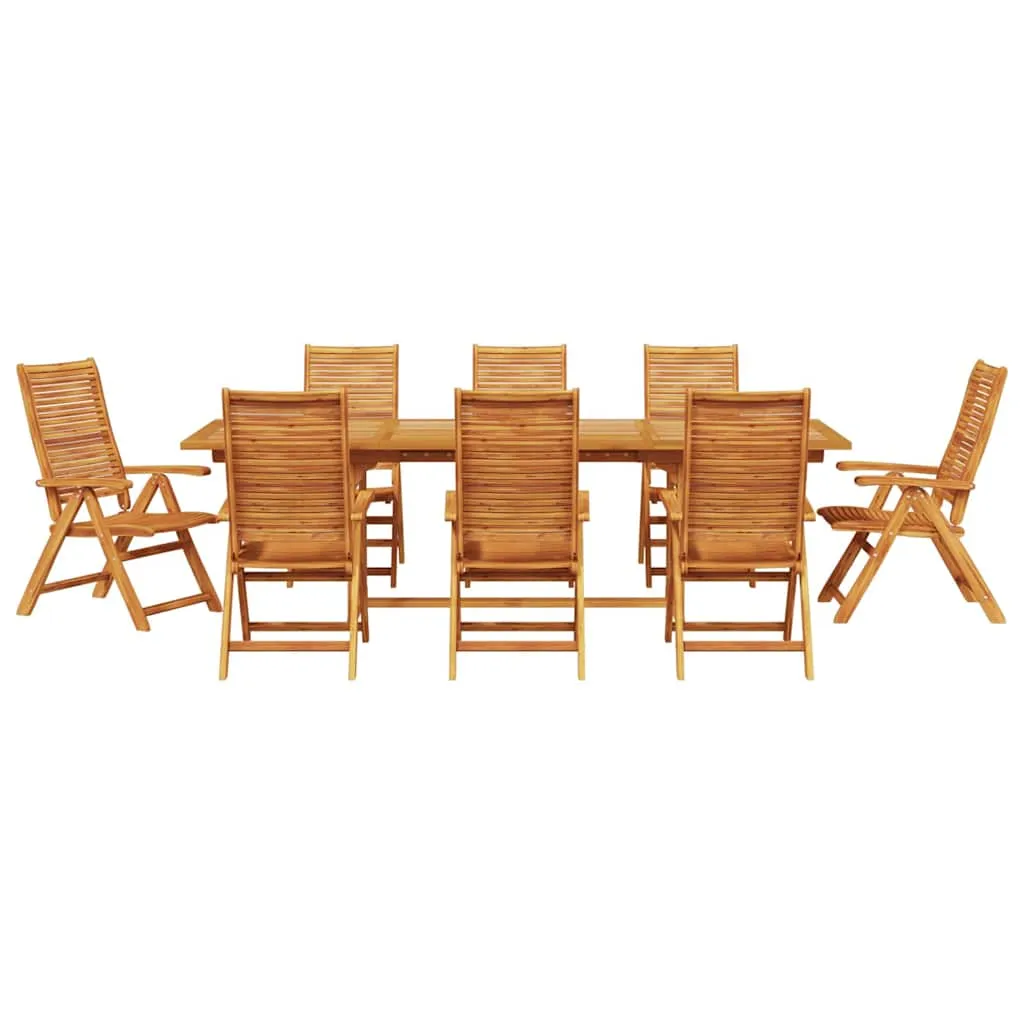 Rustikales Garten-Ess-Set Echtholz 240x100x75 cm Braun