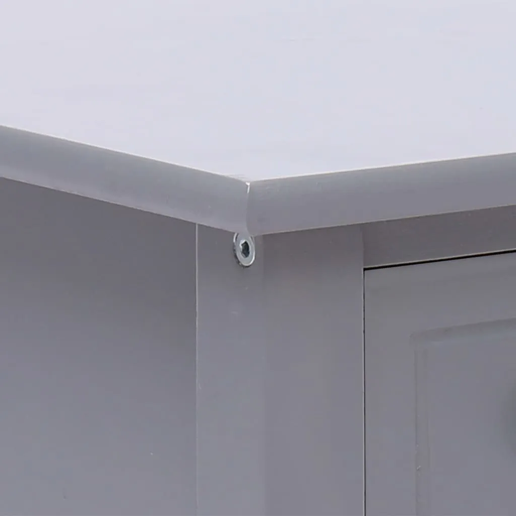 Beistelltisch aus Massivholz mit MDF Tischplatte 40x40x40 cm Grau