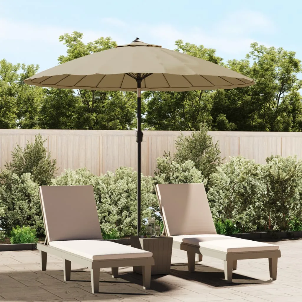 Sonnenschirm mit Aluminium-Mast 250 cm Taupe