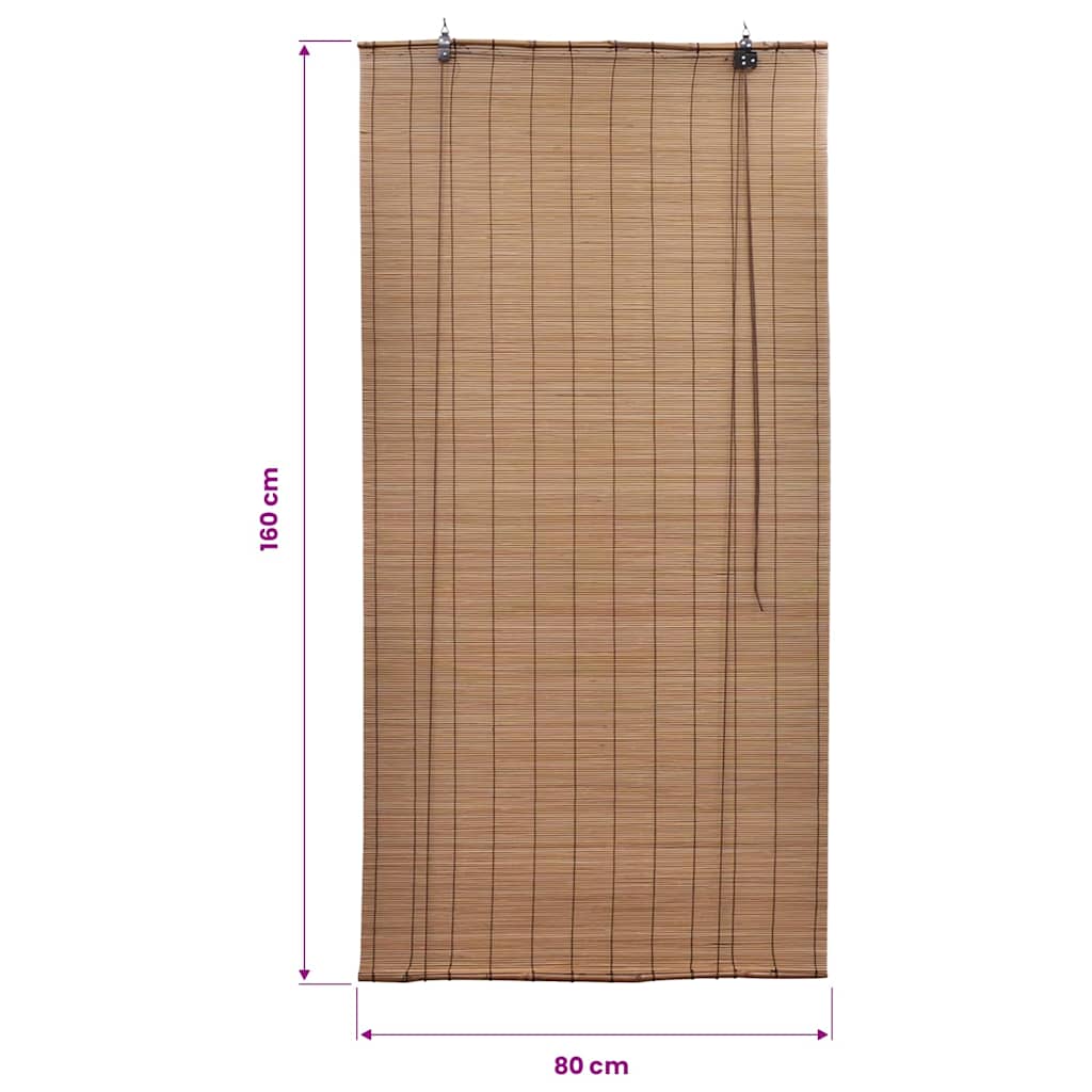 Bambusrollo Braun 80x160 cm
