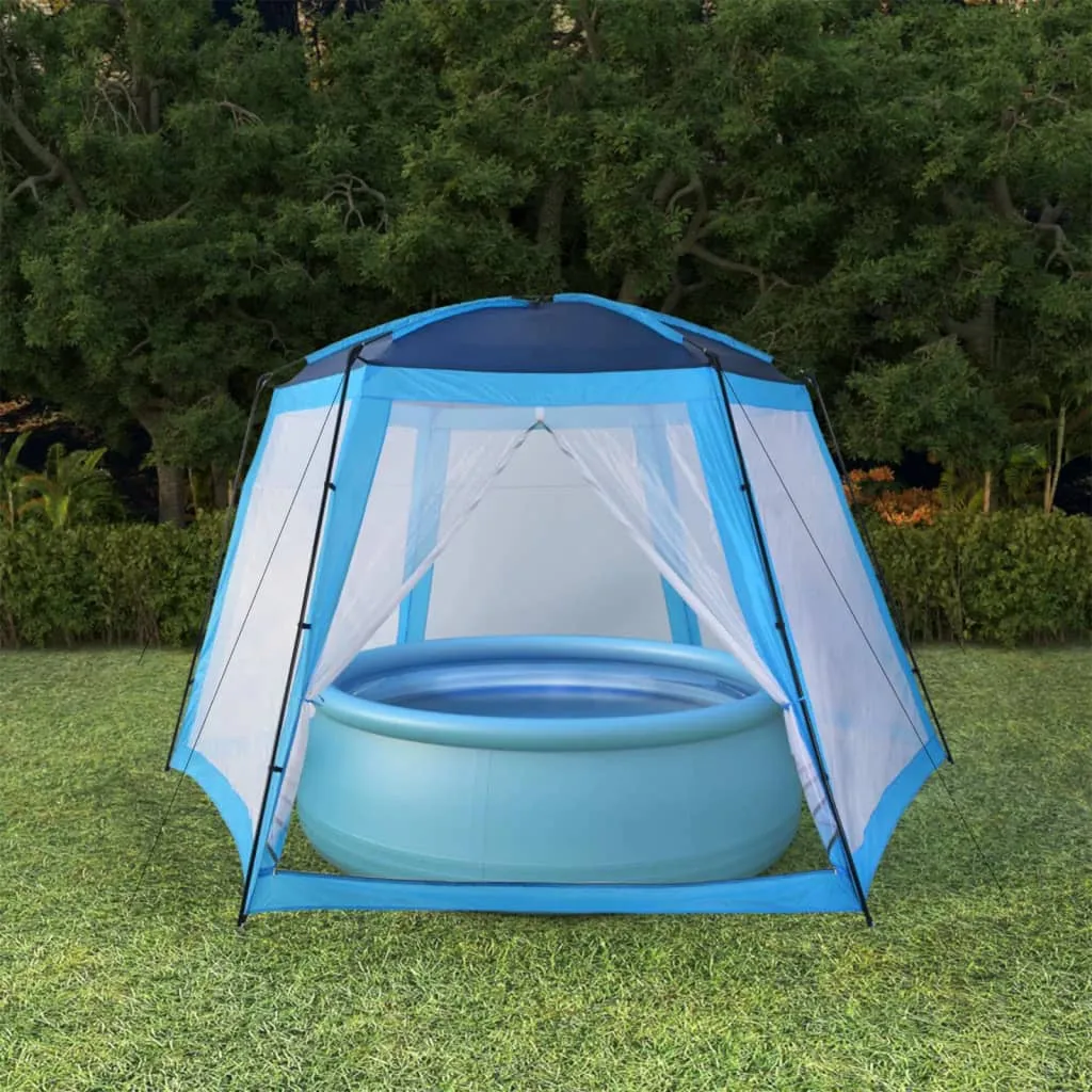 Pool-Pavillon Blau 500x433x250 cm mit UV-beständigem Polyester