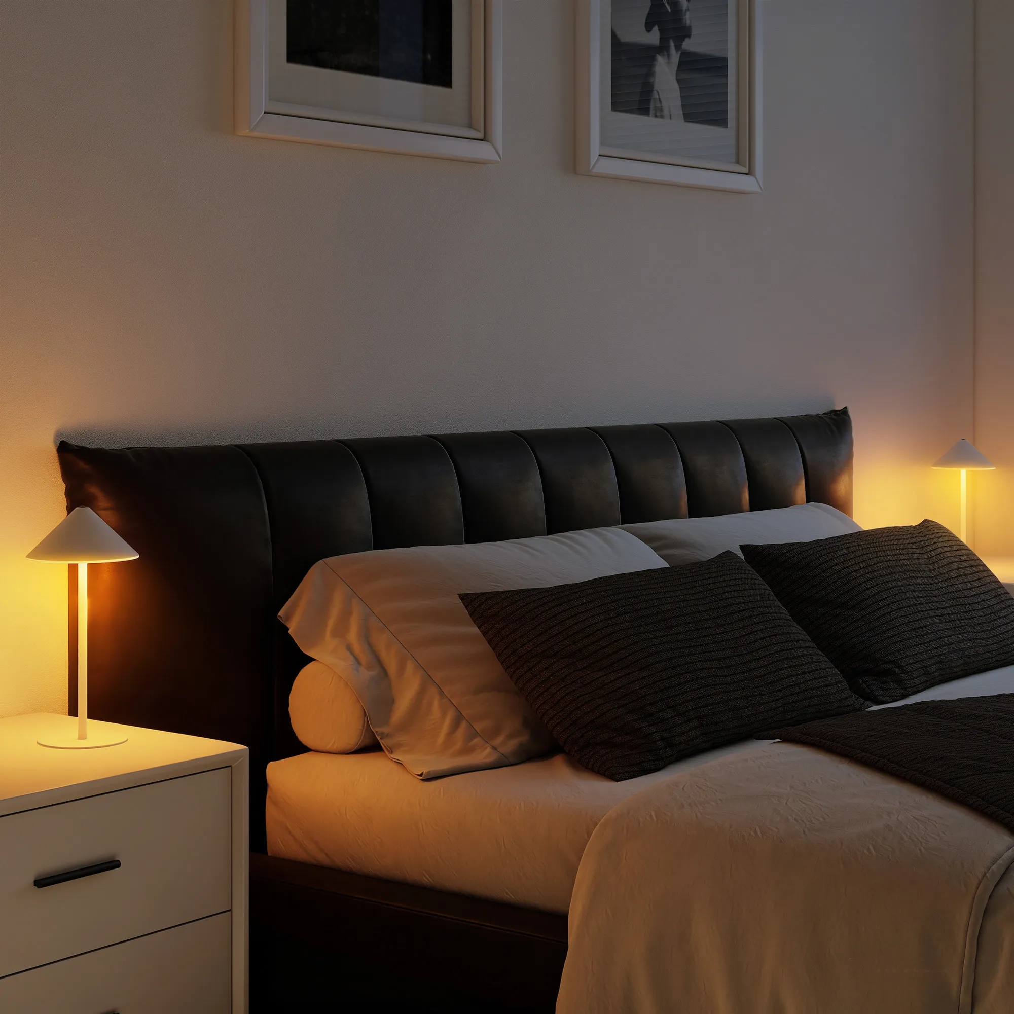 LED-Tischlampe wiederaufladbar aus Metall, Weiß, 31,5 cm Höhe