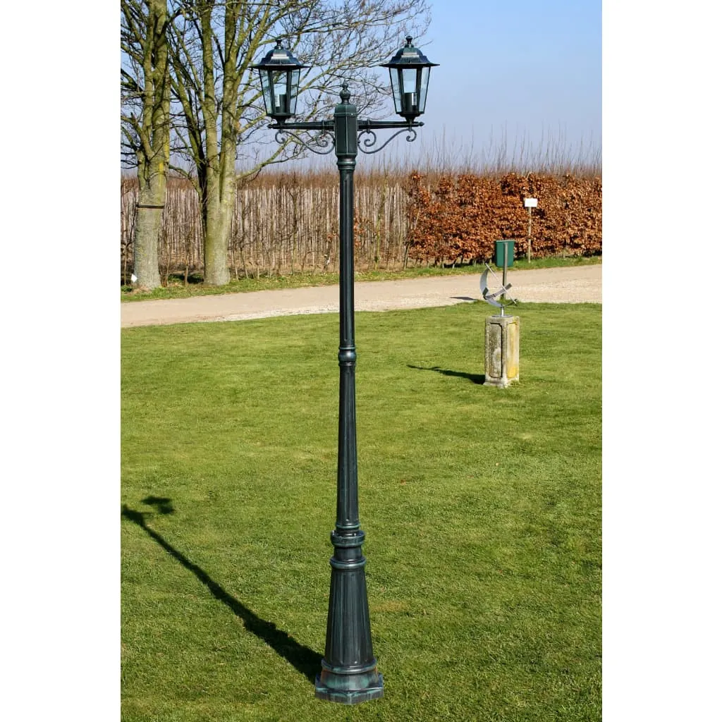 Garten-Mastleuchte 215 cm Dunkelgrün / Schwarz