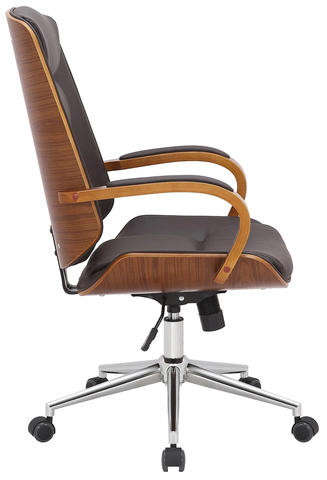 Bürostuhl Yankton 102-110x60x68 cm walnuss/braun