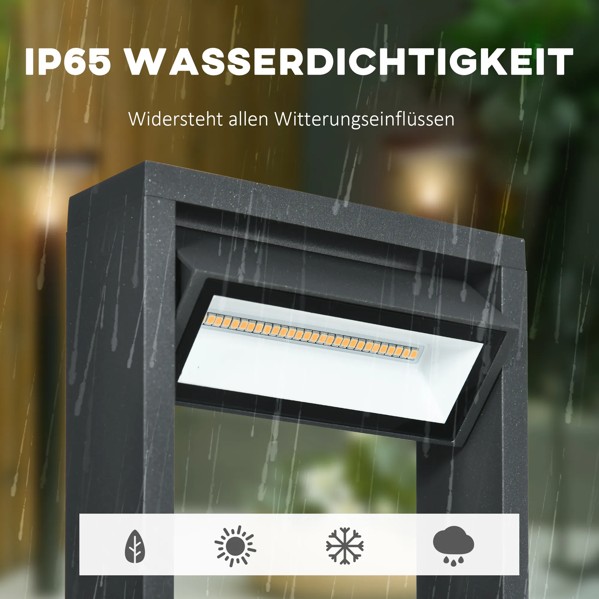 Gartenlampe Wegleuchte LED Aluminium Dunkelgrau 16x5x90 cm