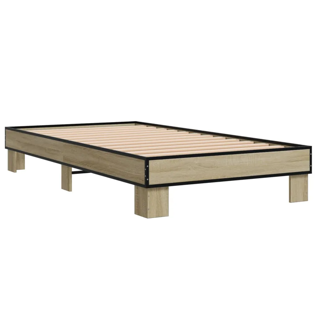 Bett Sonoma-Eiche 193 x 78 x 30 cm mit stabilen Holzbeinen