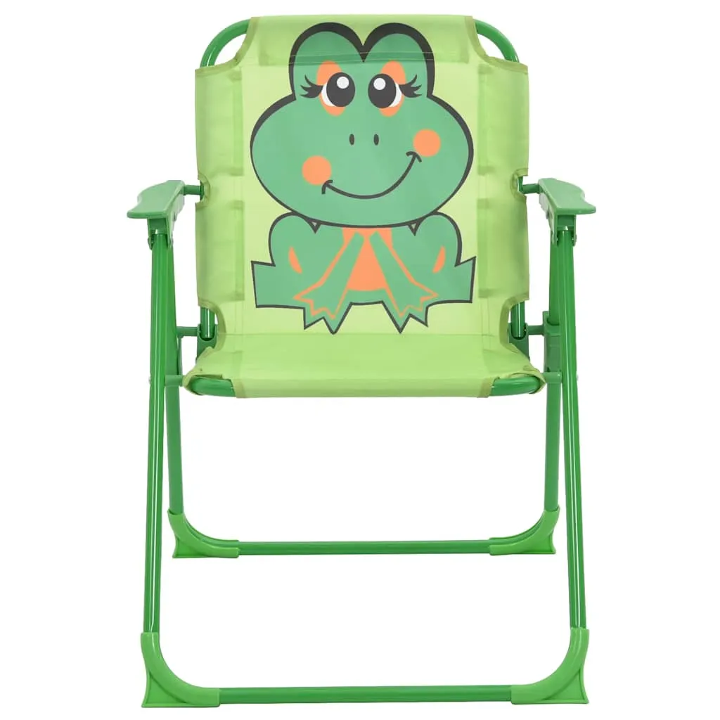 3-tlg. Garten-Bistro-Set für Kinder mit Sonnenschirm Grün