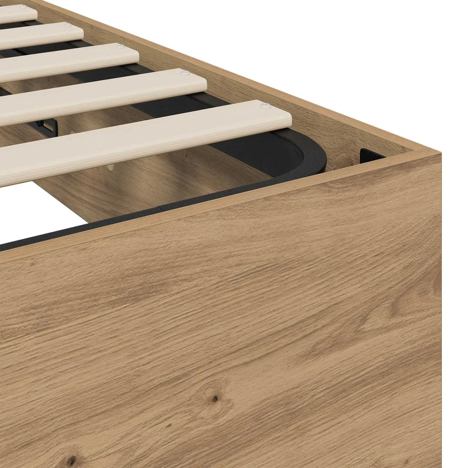 Ottoman Bettgestell 135 x 190 cm Artisan-Eiche