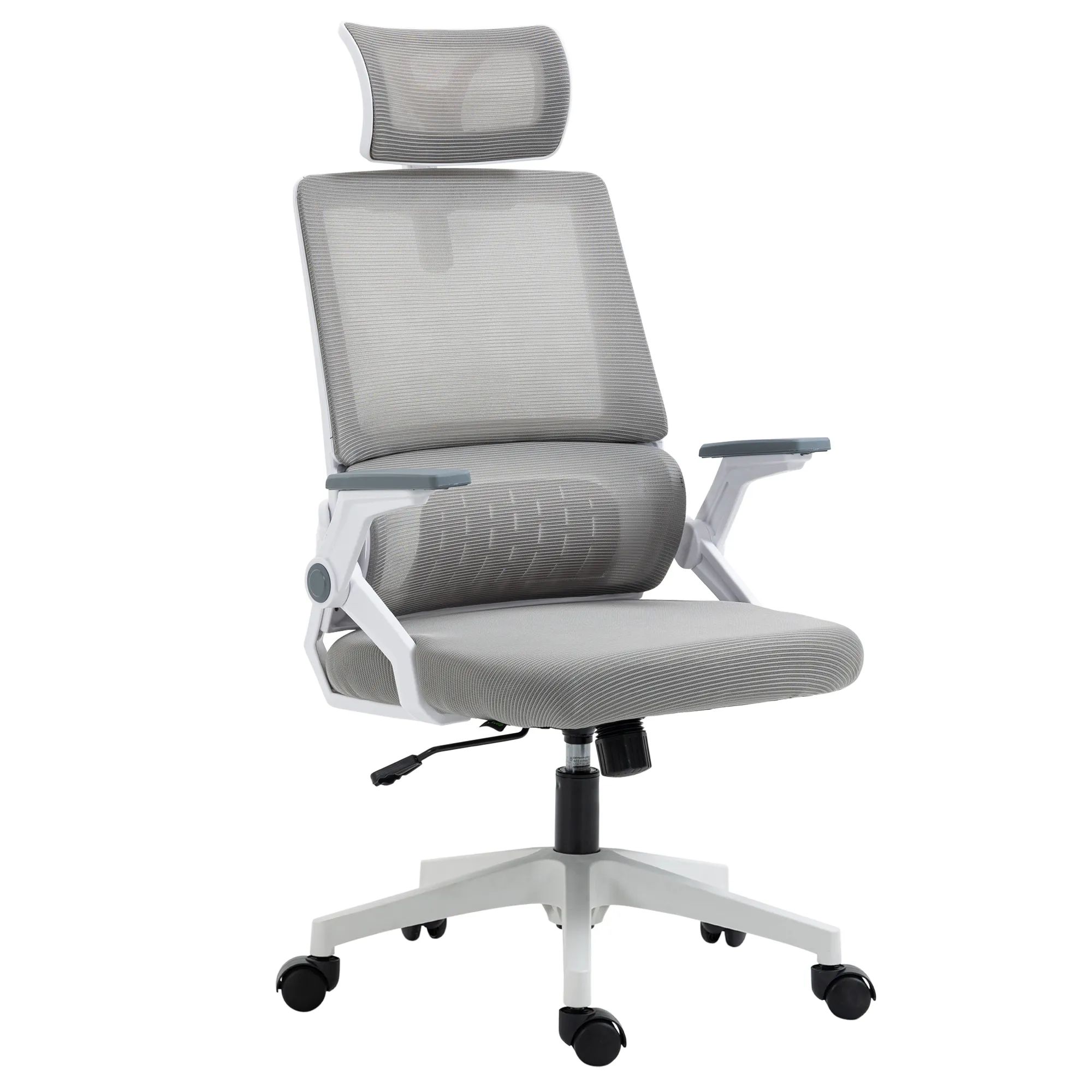 Bürostuhl Schreibtischstuhl Office-Stuhl, höhenverstellbar, 1 Kopfstütze, 58 x 61 x 119 cm. Schwarz