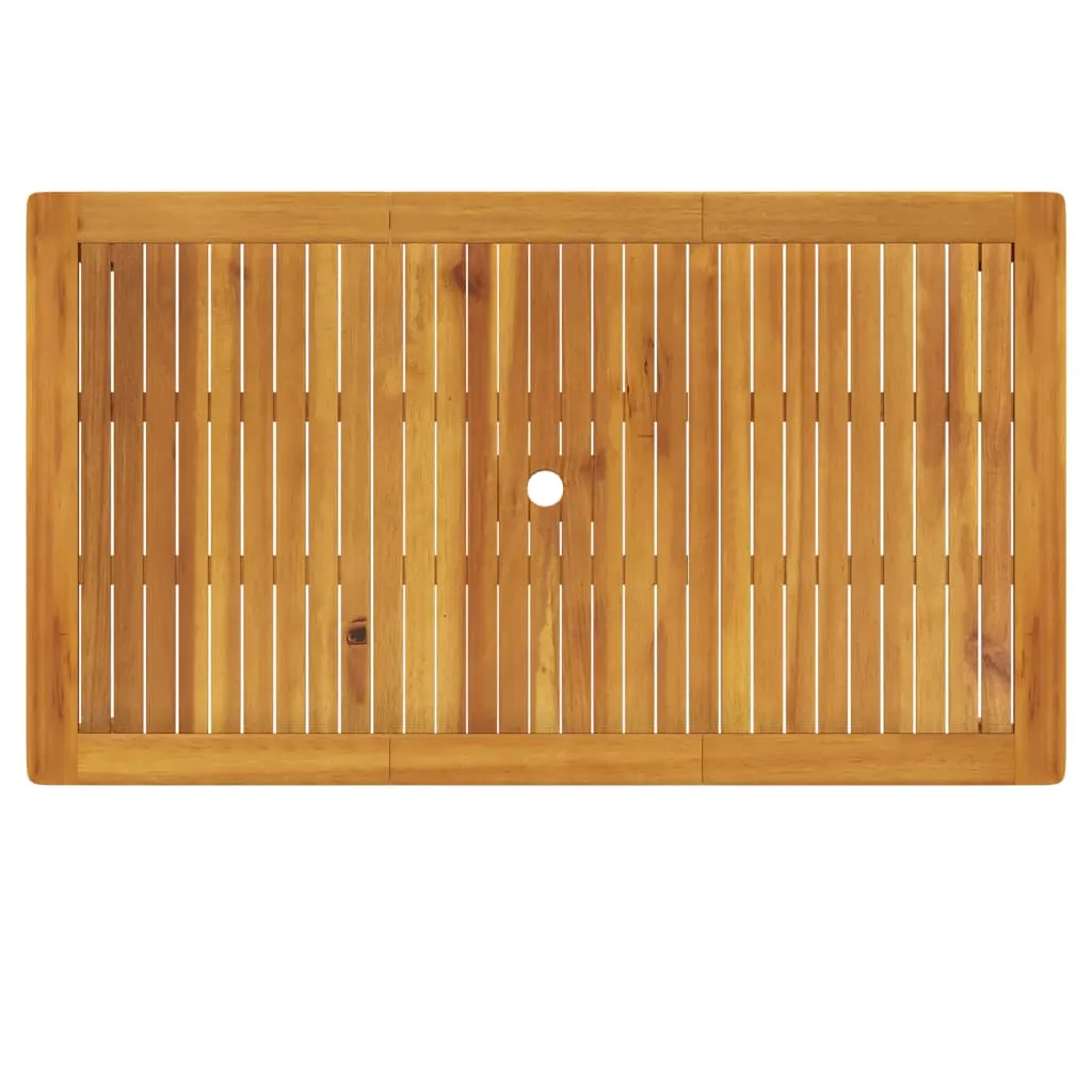 Gartentisch 140x80x74 cm Massivholz Akazie