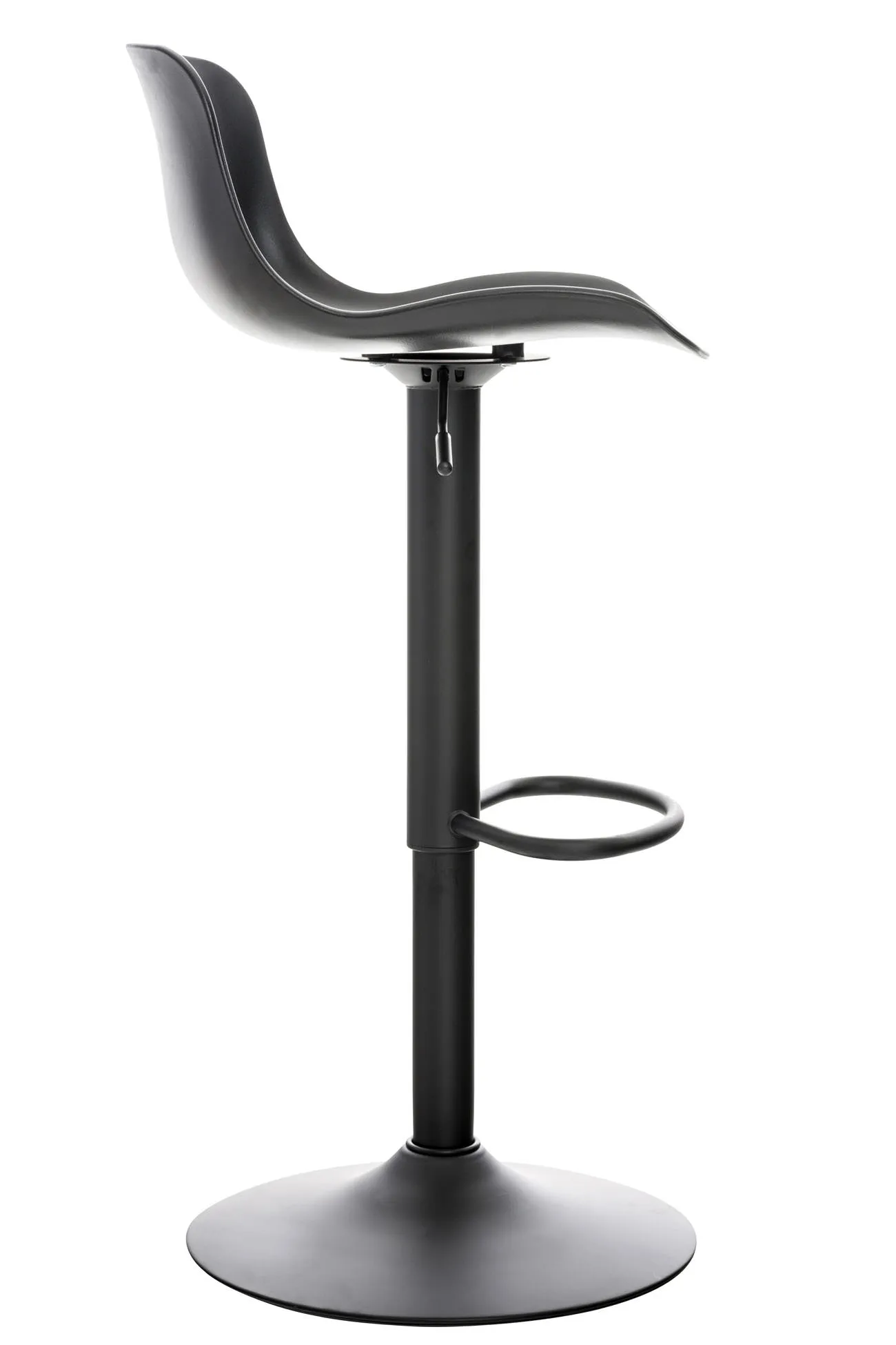 Barhocker Almada 81-102x44x45 cm schwarz