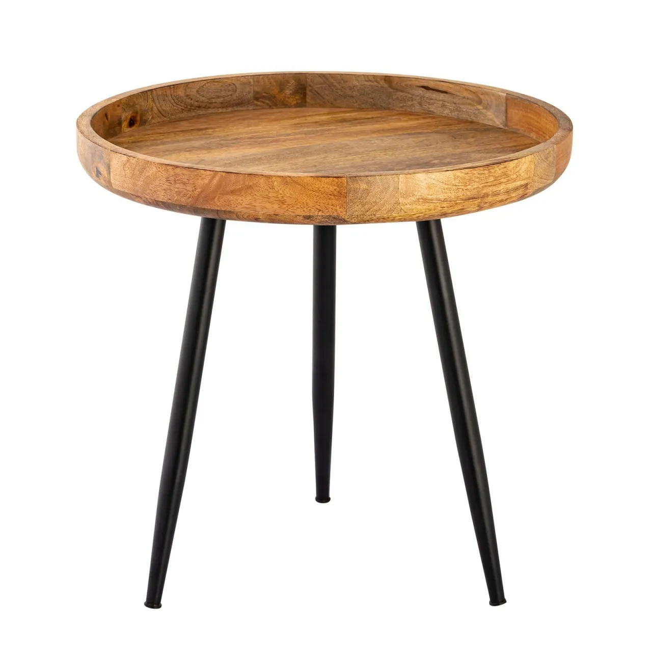 tinkaro Beistelltisch rund MINO Mango Altholz/Metall Couchtisch Braun/Schwarz tinkaro Beistelltisch rund MINO Mango Altholz/Metall Couchtisch Braun/Schwarz
