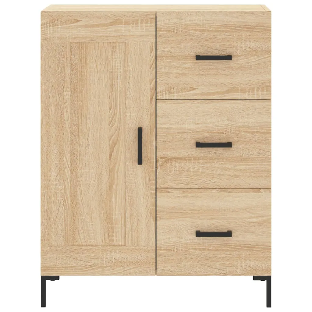 Highboard Sonoma-Eiche 69,5 x 34 x 180 cm aus Holzwerkstoff und Metall
