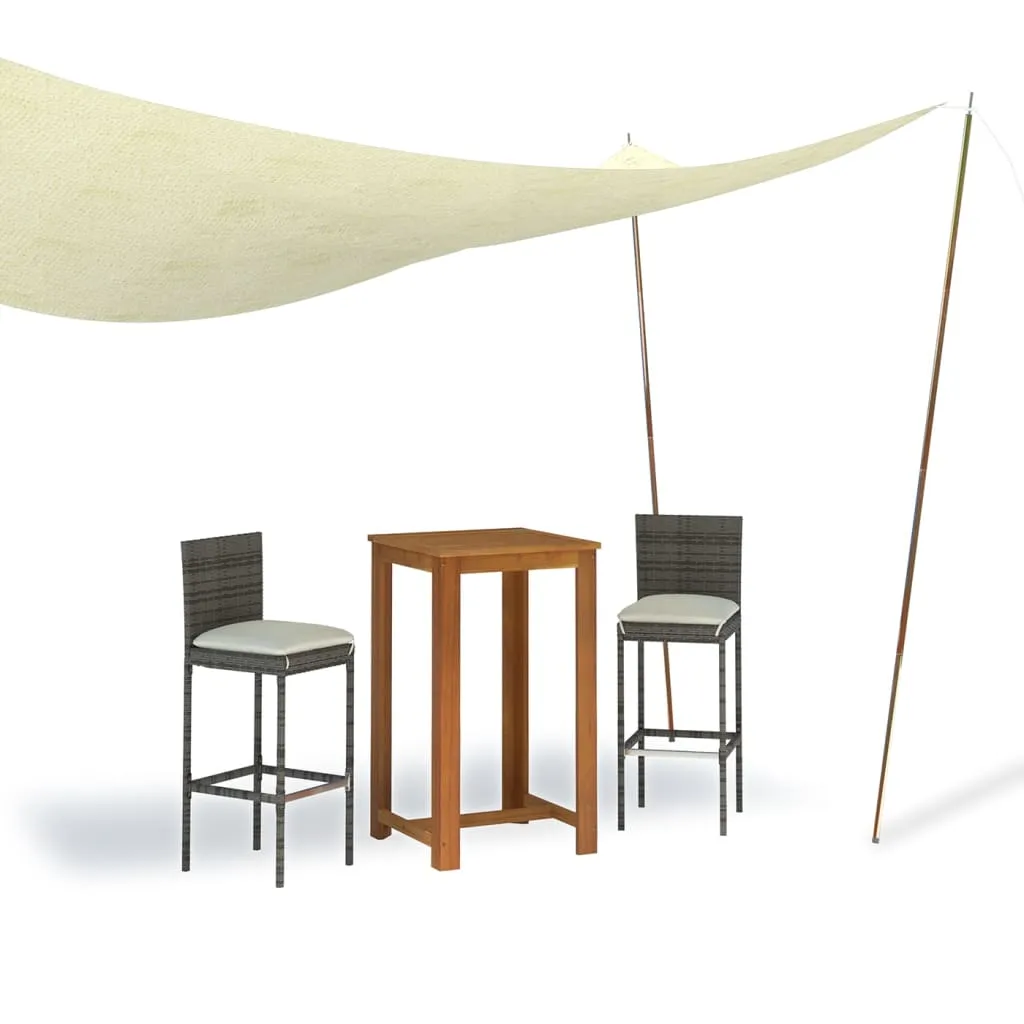 Sonnensegel-Stangen 250 cm aus verzinktem Stahl, 2er Set
