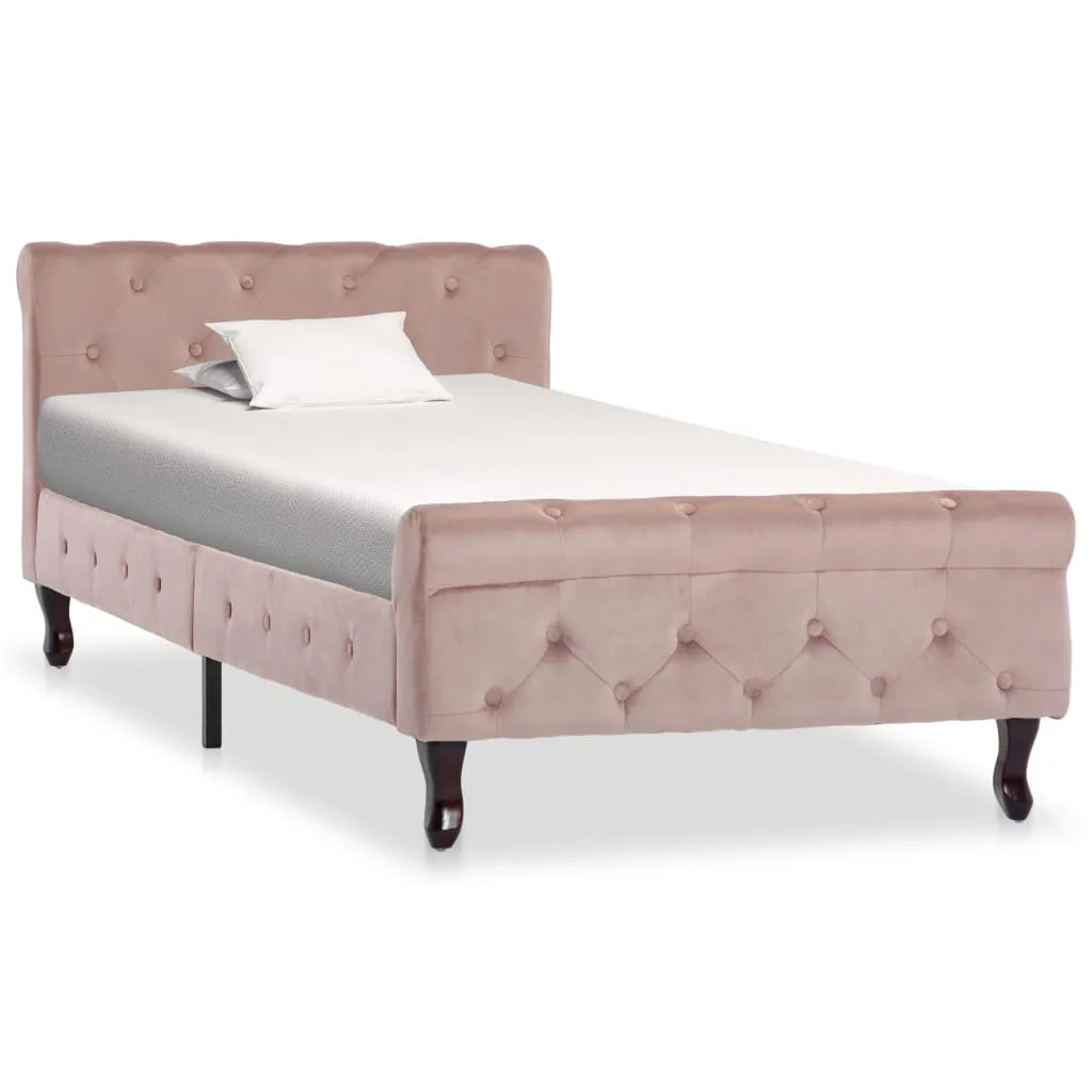 Elegantes Polsterbett Rosa 226 x 96,5 x 74 cm
