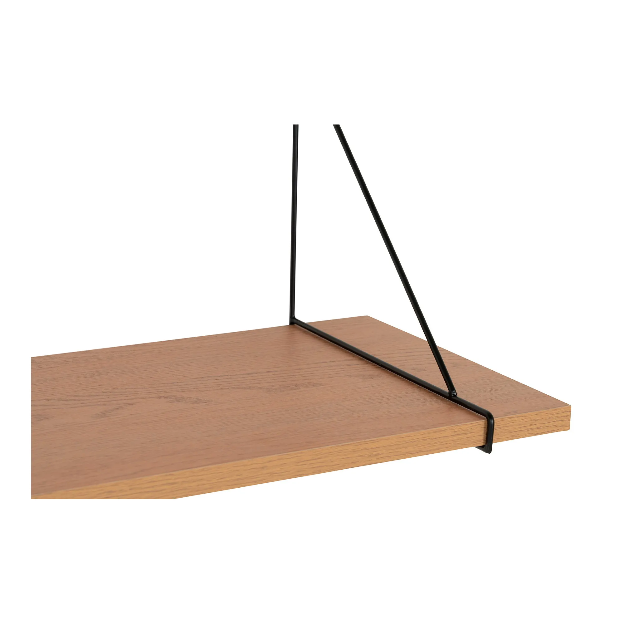 tinkaro Wandregal Chiba Melamin, Stahl, MDF Natur / Schwarz