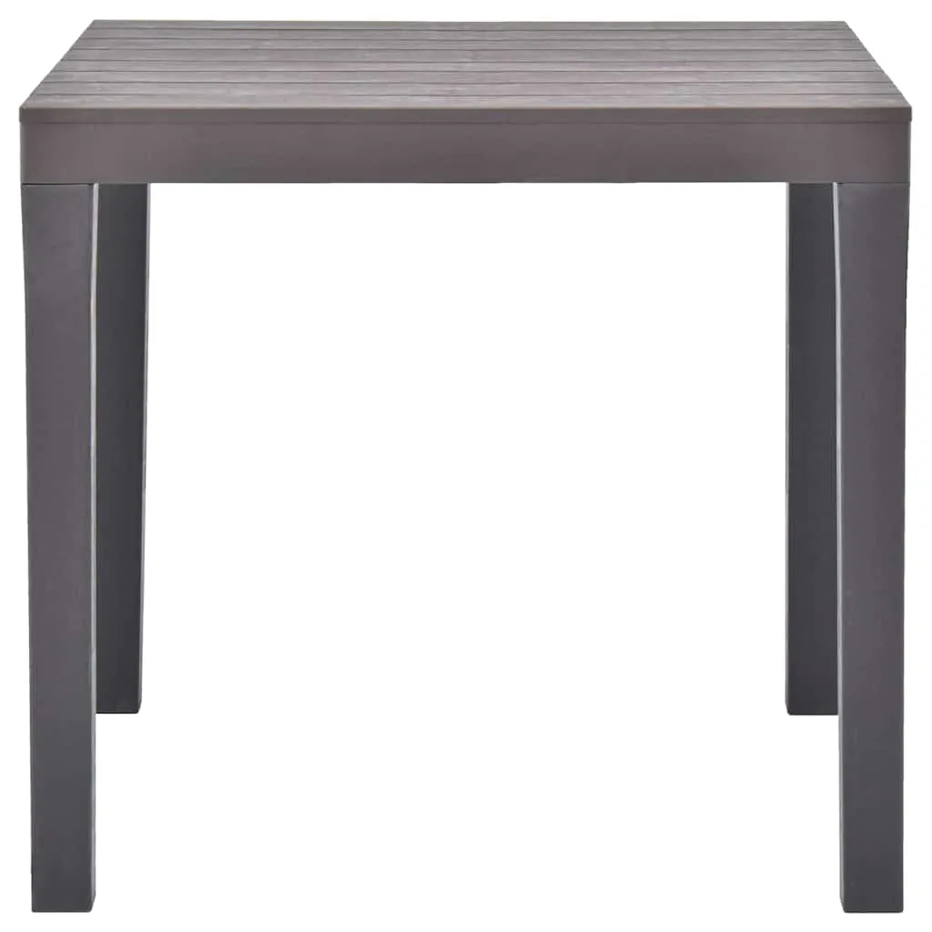 Gartentisch Moccafarben 78 x 78 x 72 cm Kunststoff