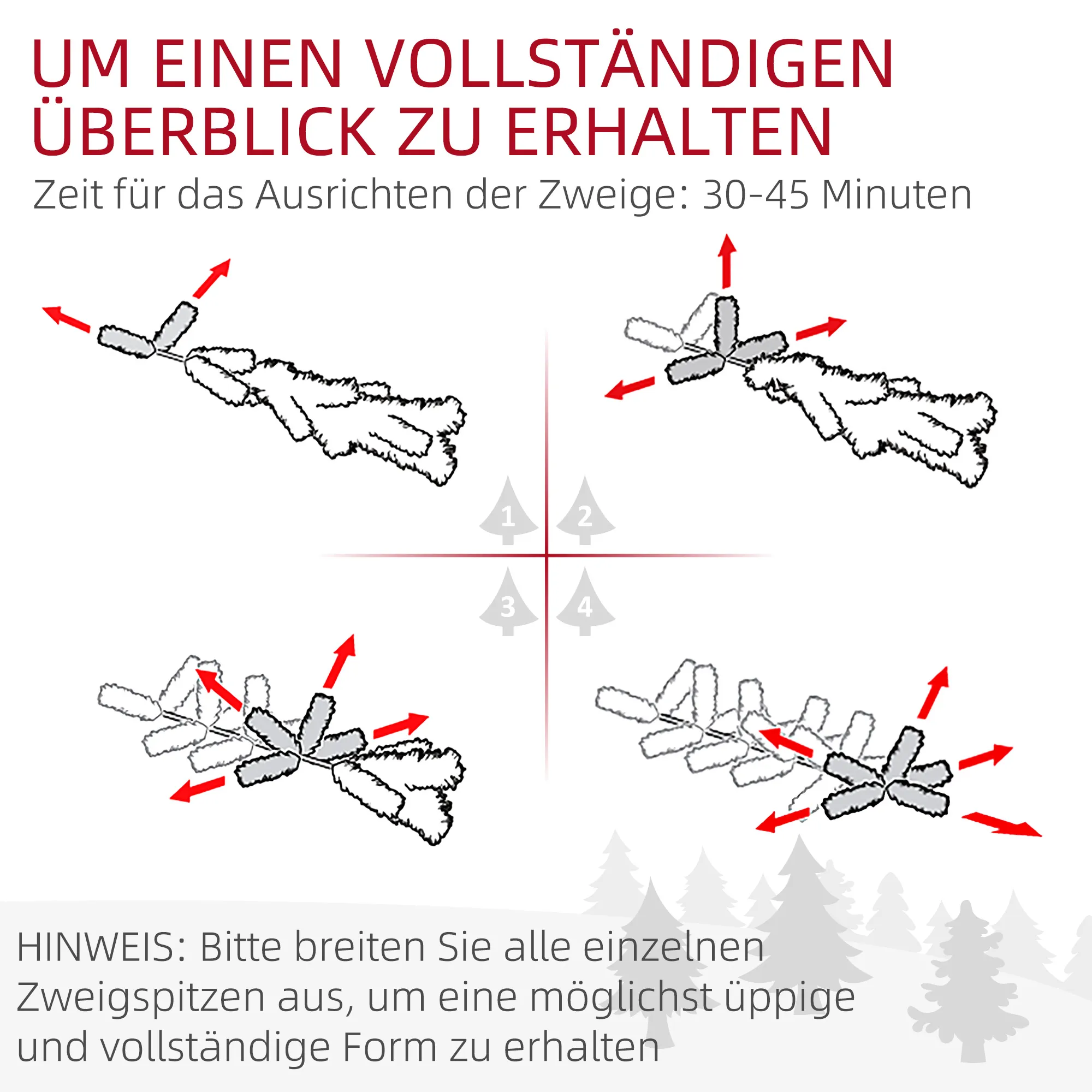 Künstlicher Weihnachtsbaum, 180 cm, LED-Lichter, schneebedeckt, flammenhemmend, Metall