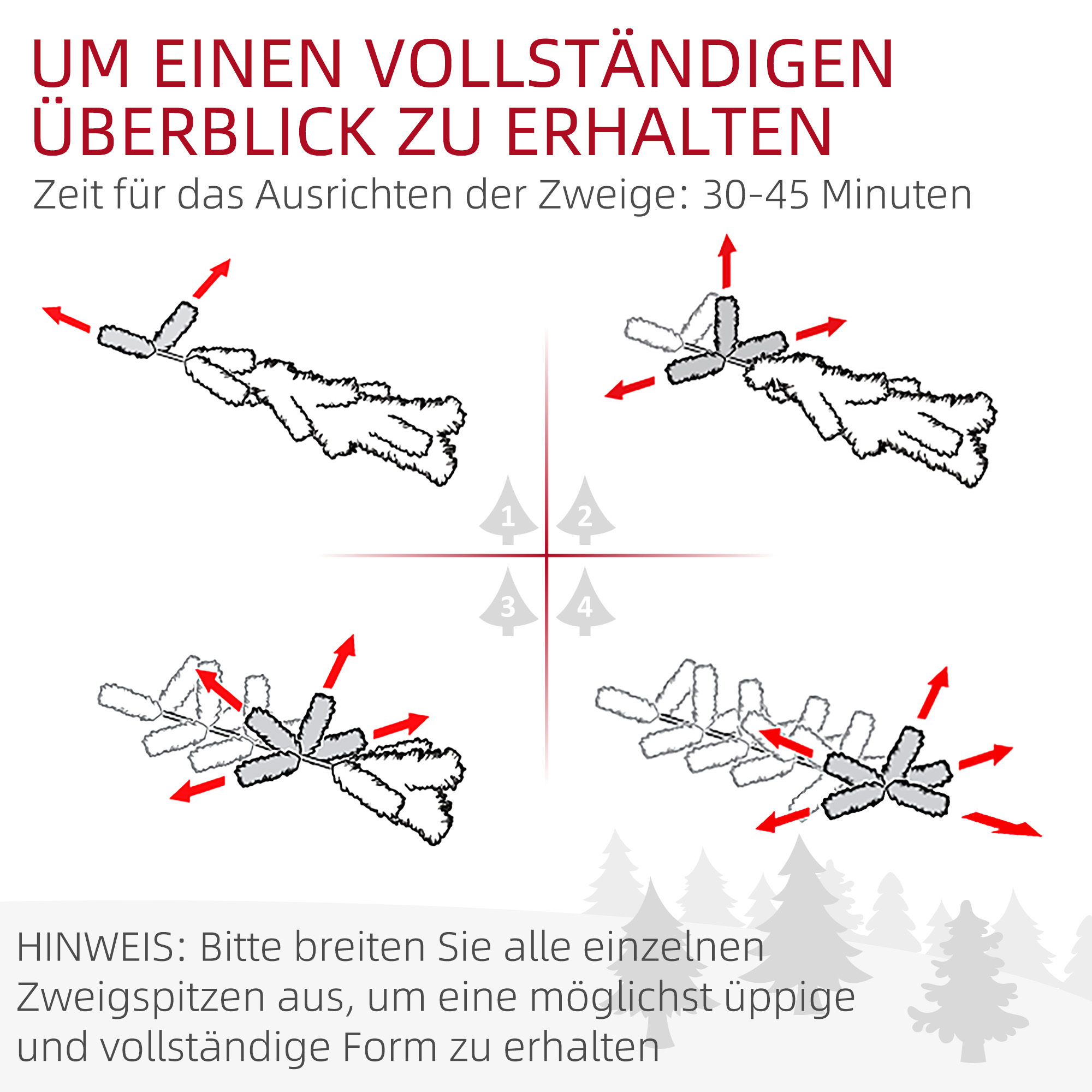 Künstlicher Weihnachtsbaum 180 cm mit LED-Lichter, beschneit, Grün