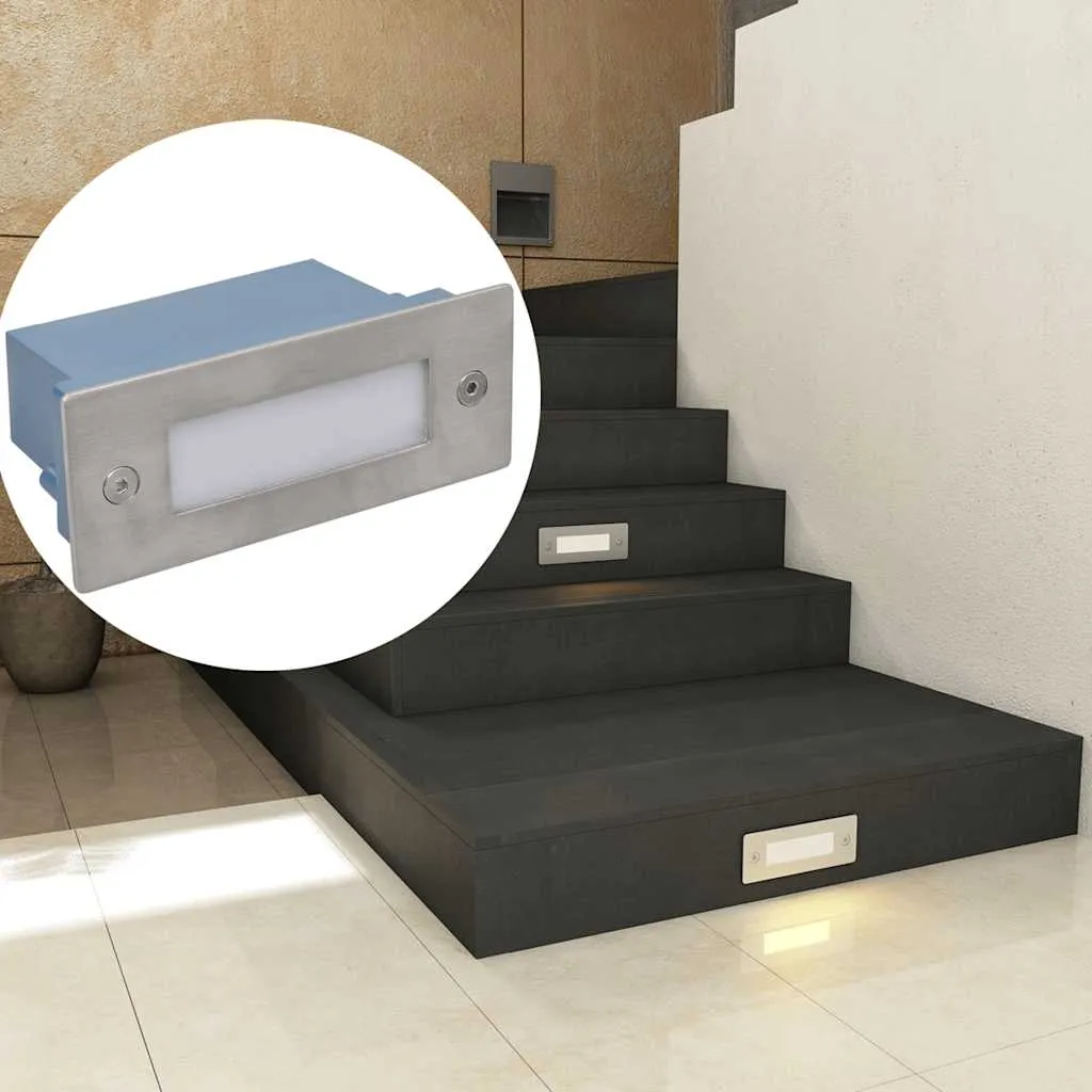 LED-Treppenleuchten 44x111x56 mm Edelstahl Warmweiß IP54