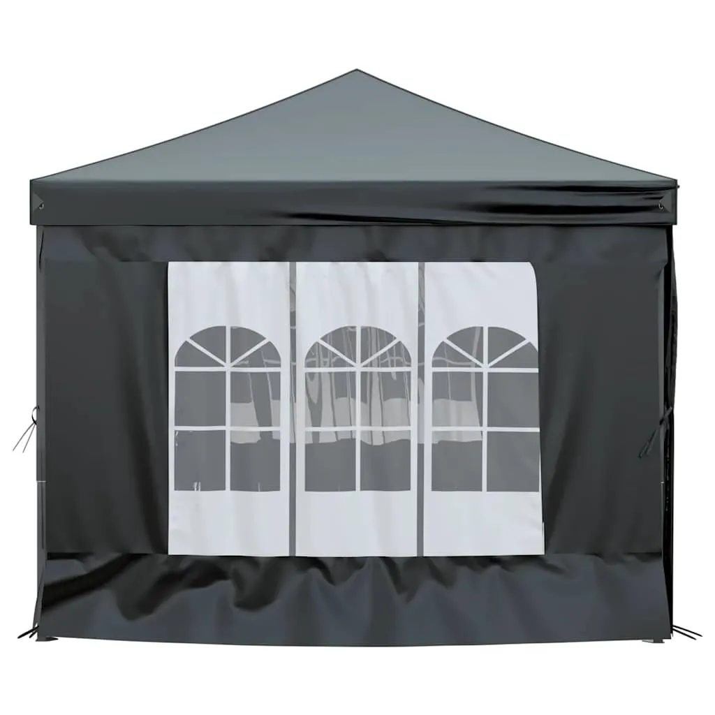 Faltbares Partyzelt 580x292x245 cm Schwarz mit Stahlgestell