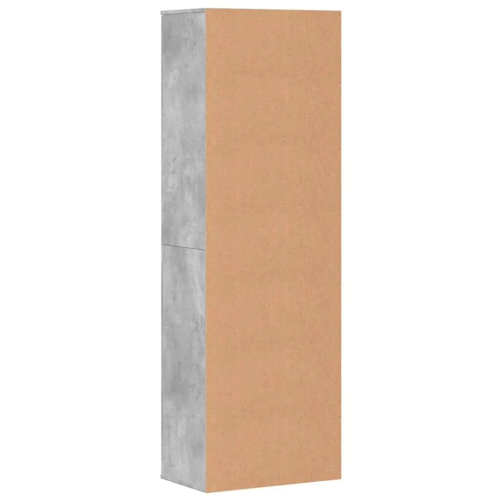 Highboard Betongrau 60 x 35 x 180 cm aus Holzwerkstoff