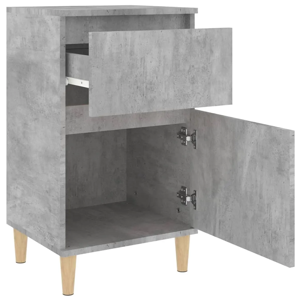 Nachttisch Betongrau 40 x 35 x 70 cm aus Holzwerkstoff