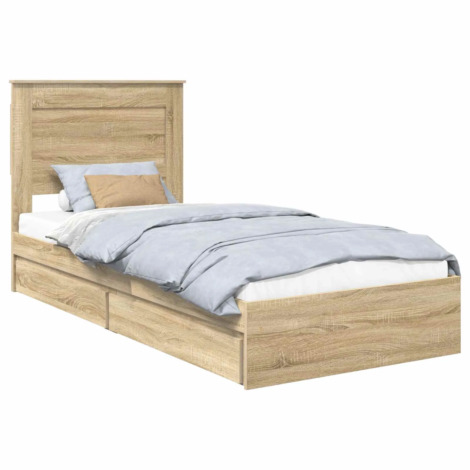 Aufbewahrungsbett 75 x 190 cm Sonoma-Eiche
