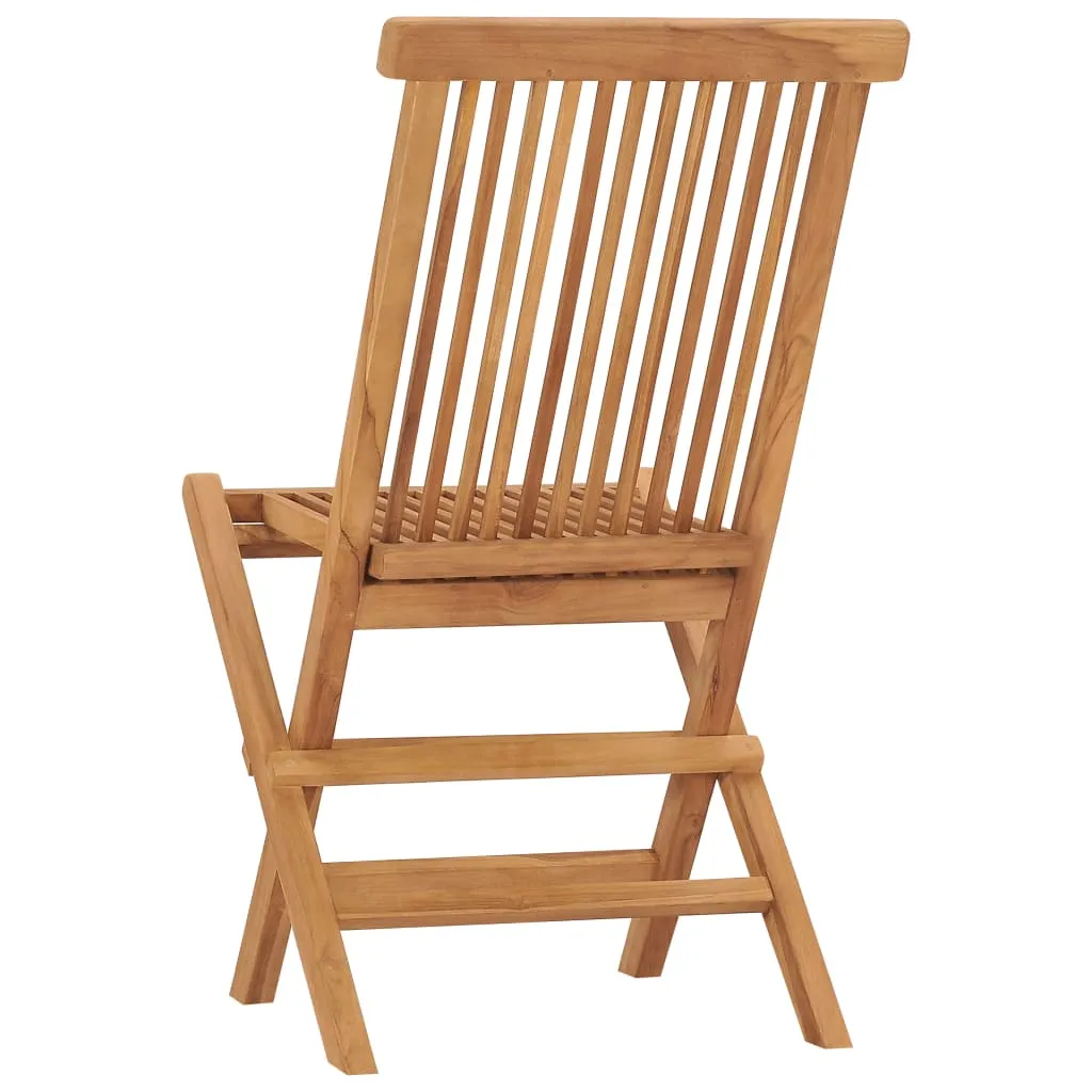 Klappstühle, 4 Stück, Massivholz Teakholz