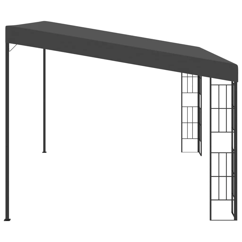 Wand-Pavillon 4x3x2,05/2,62 m Anthrazit mit PA-Beschichtung