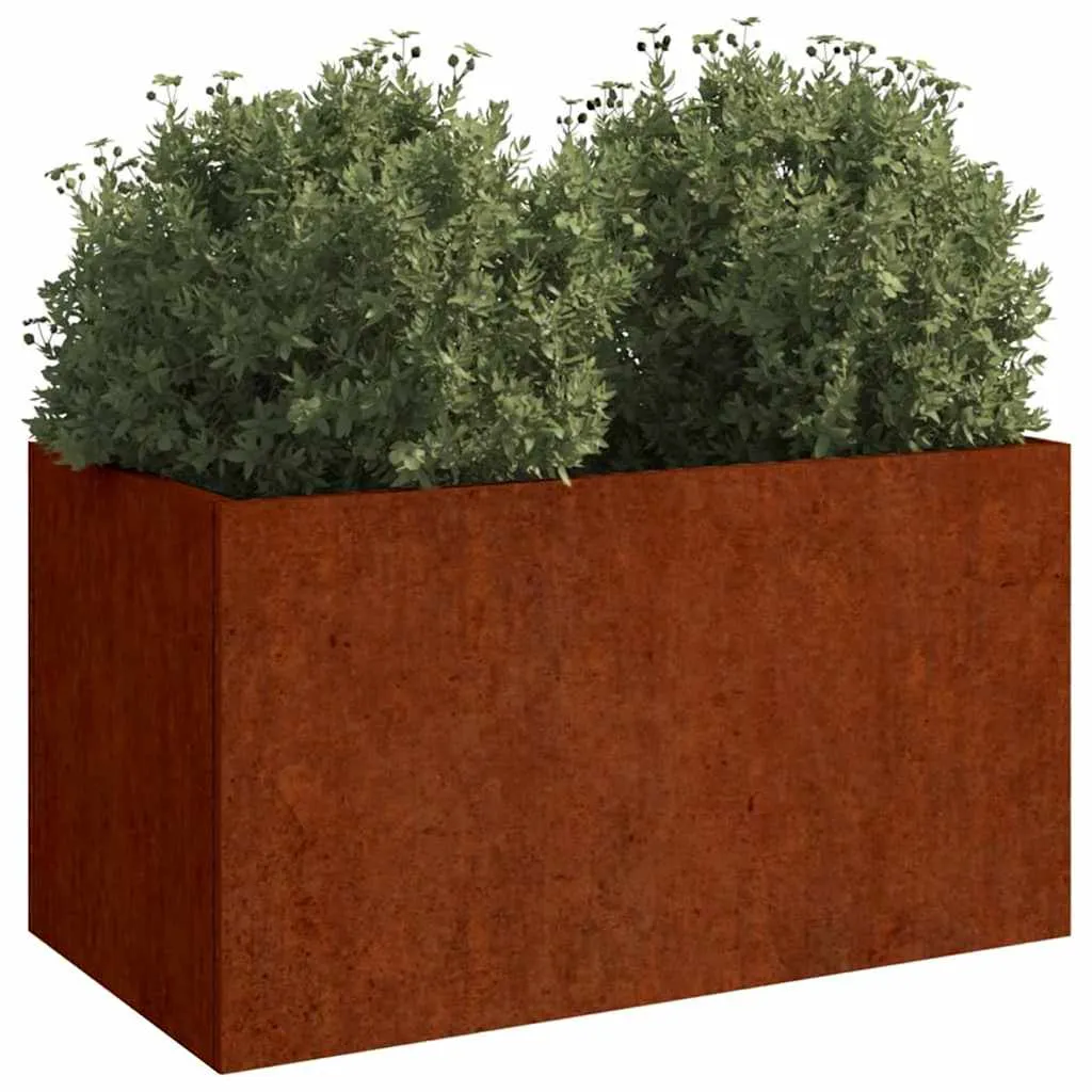 Pflanzkübel 62x40x39 cm Cortenstahl